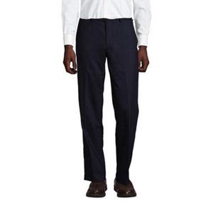 NWT LANDS' END COMFORT FIRST YEAR'ROUNDER WOOL DRESS PANTS TRUE NAVY 31